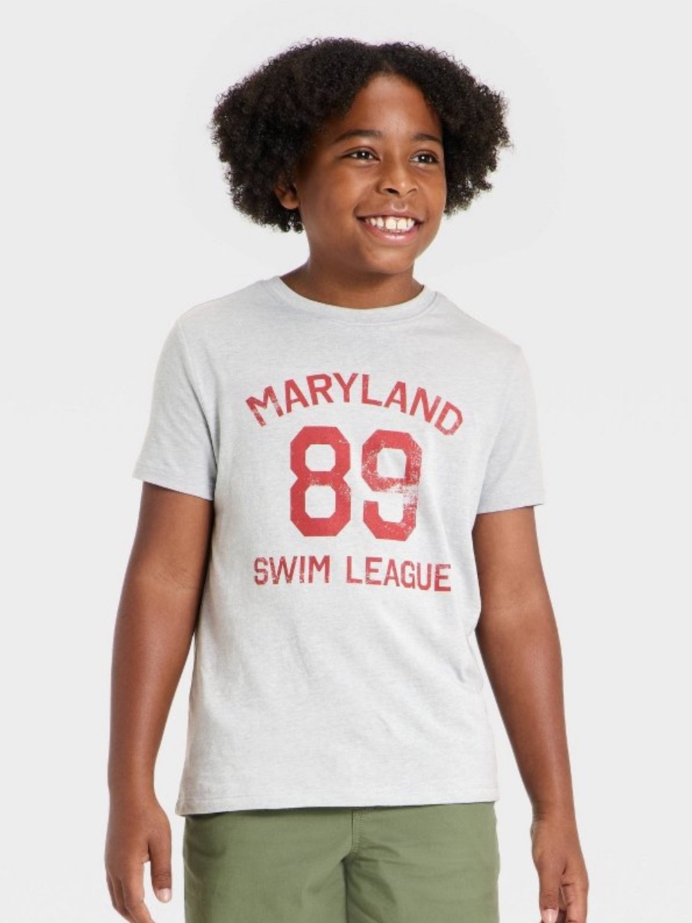 Cat & Jack Light Gray Tee with Red Maryland '89 Graphic